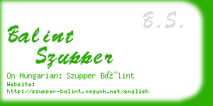 balint szupper business card